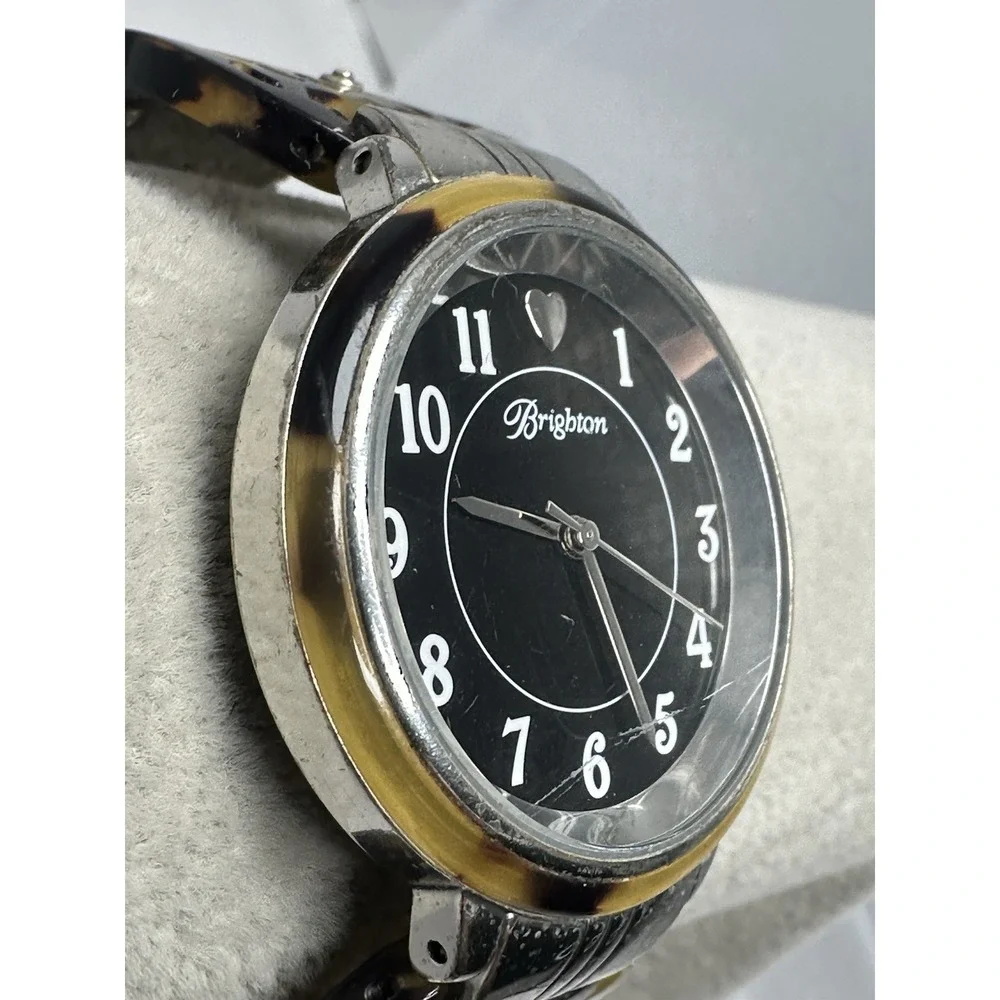 Brighton Monarch Ladies Watch New Battery TORTOISE 35MM‎ 6.75